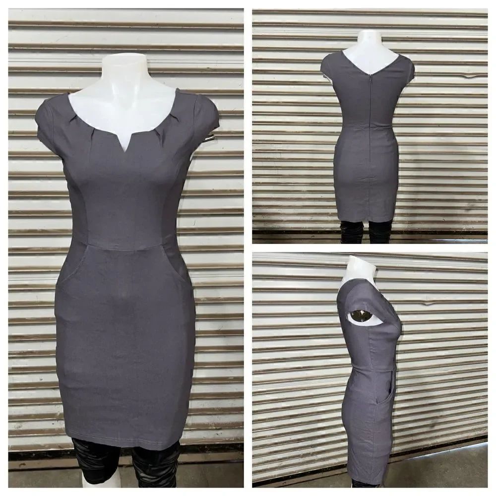 Lulu’s sheath career date night rayon spandex blend dress